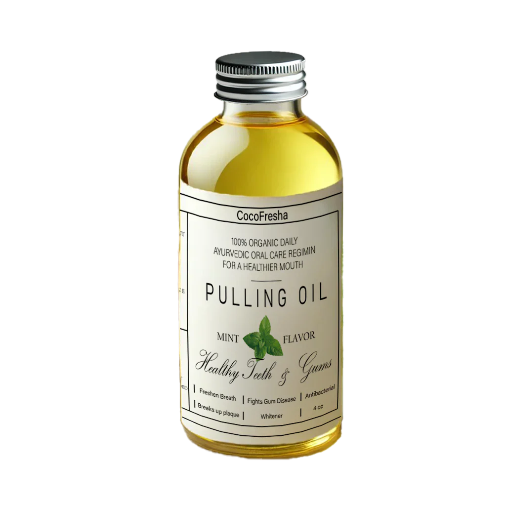 POWERFUL ORGANIC COCONUT + PEPPERMINT PULLING OIL 4 OZ