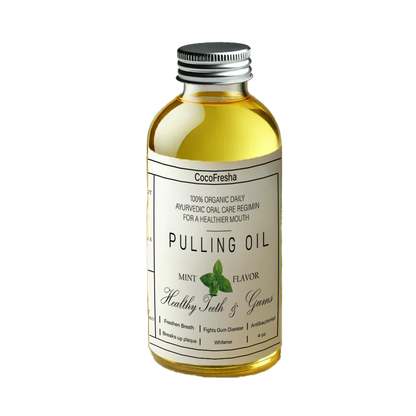 POWERFUL ORGANIC COCONUT + PEPPERMINT PULLING OIL 4 OZ