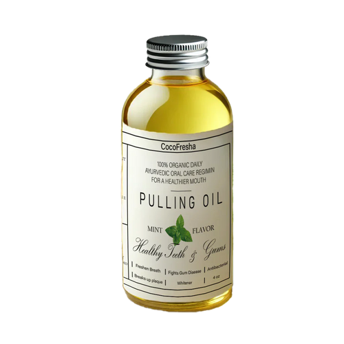 POWERFUL ORGANIC COCONUT + PEPPERMINT PULLING OIL 4 OZ