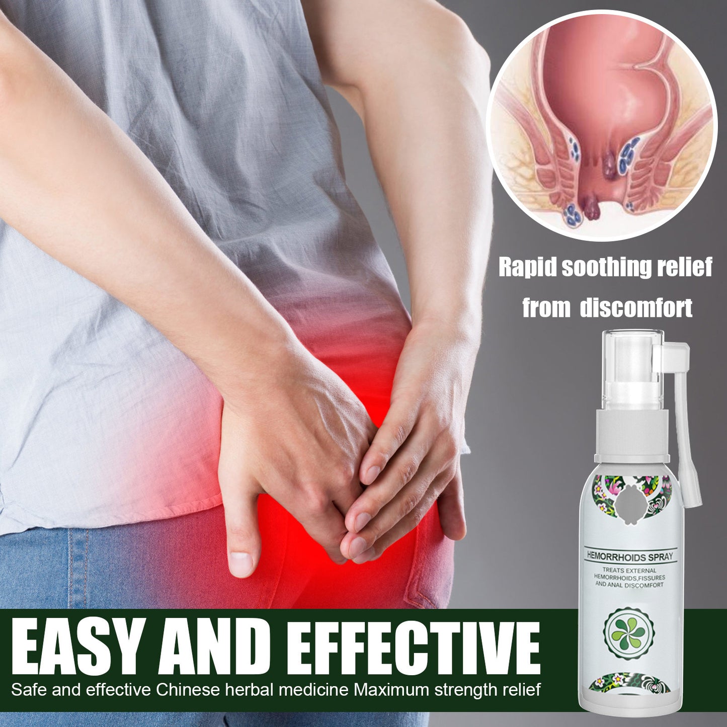 Natural Herbal Hemorrhoids Spray