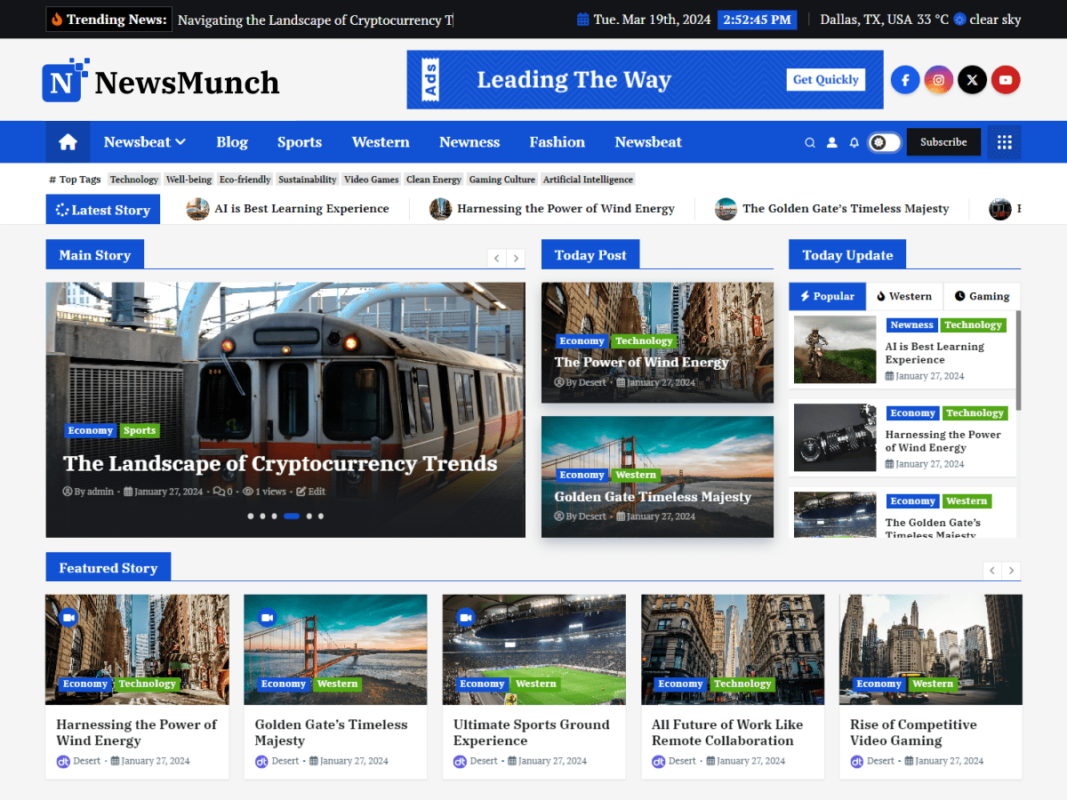 Newspaper WordPress Theme Free Download